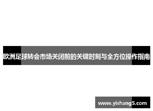 欧洲足球转会市场关闭前的关键时刻与全方位操作指南